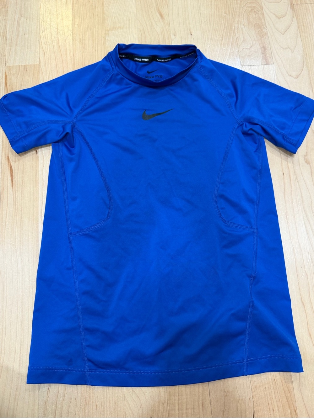 Nike Kids Dri-FIT Top - Blue with Black Swoosh
